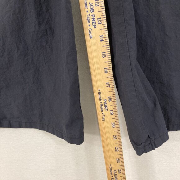 Eileen Fisher size 1X Navy/Black Wide Leg Organic Cotton Crop Pull-on Pants - Picture 6 of 9